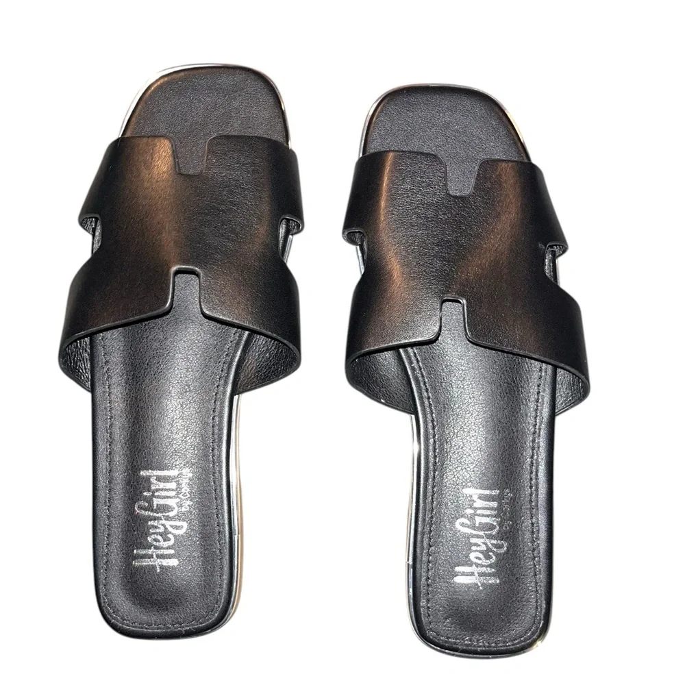 Corky’s Hey Girl Black Women's Slide Sandals Size 7 NWOB - Picture 2 of 5